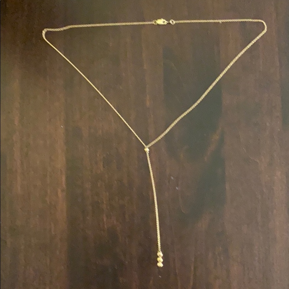 Seed Lariat Gold Necklace